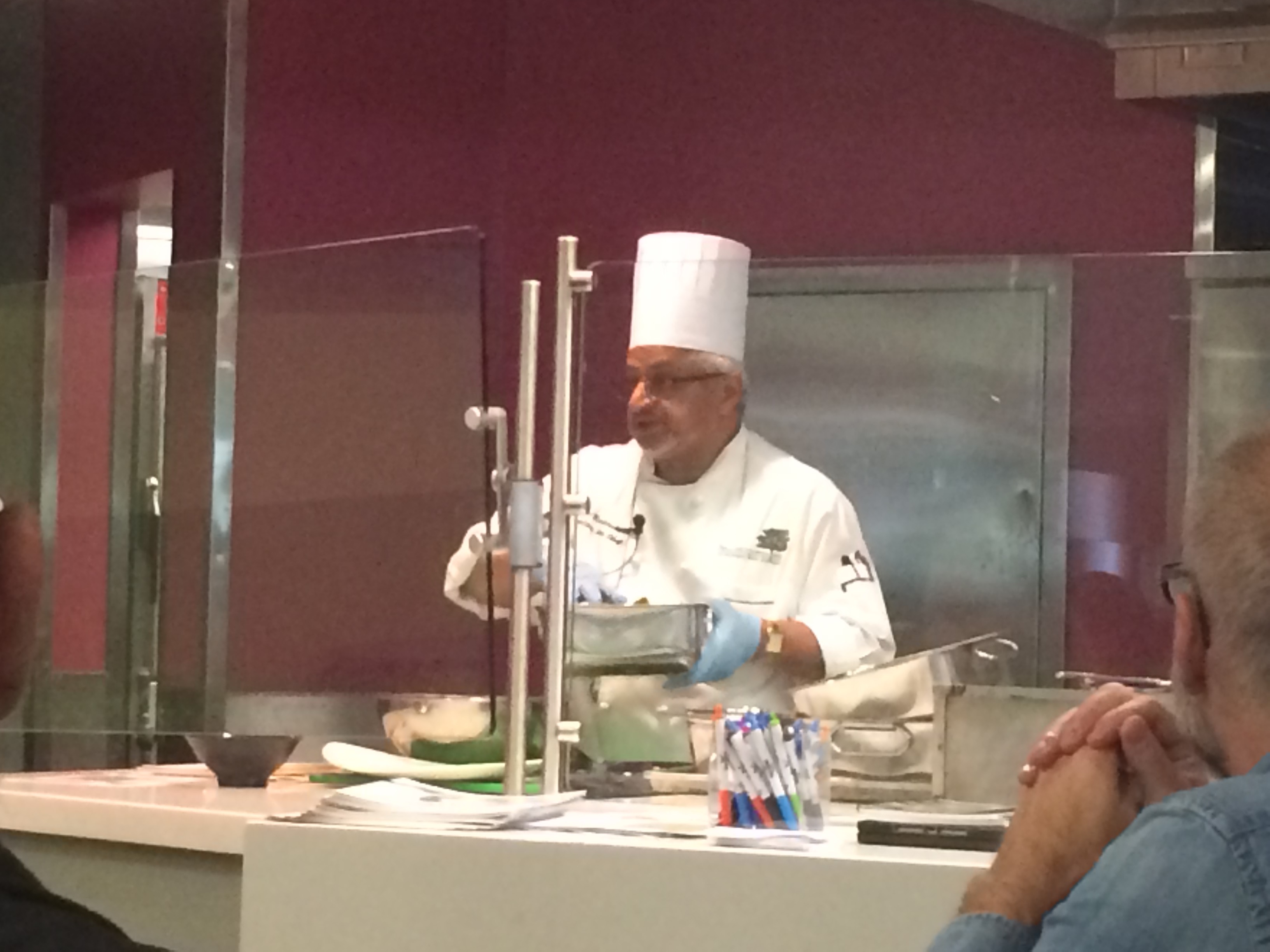 Chef rolls out his pistachio-crusted whitefish for an appreciative ...